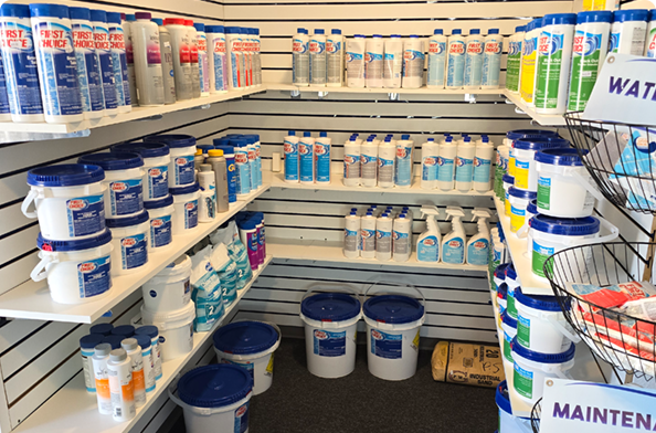 Shelves of Pool and Spa Products 2